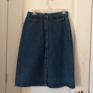Zara denim A-line skirt